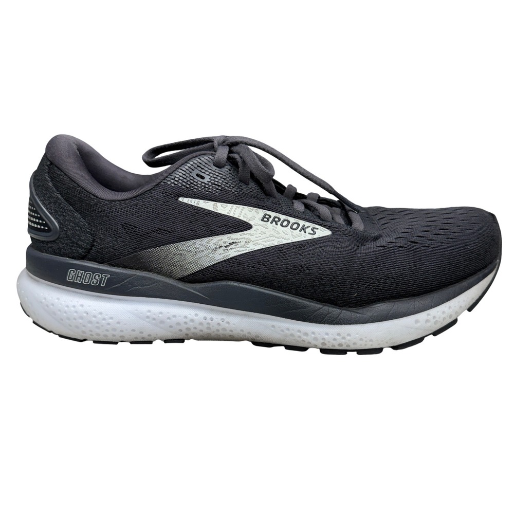 Brooks Ghost 16 Running Shoes Womens 8.5 Black Grey Neutral Athletic Running